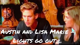 Lisa Presley & Austin Butler - lights go out as Austin mentions Elvis’ spirit (that’s too awesome⚡️)