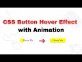 CSS Button Hover Effect with Animation Tutorial | HTML and CSS