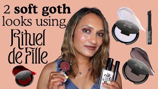 Soft goth makeup aesthetic using the ultimate soft goth brand: Rituel de Fille