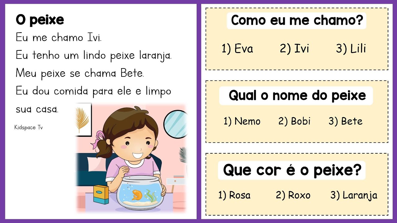 Textos Curtos Para Aprender A Ler | Interpretação De Texto Para 1° E 2 ...