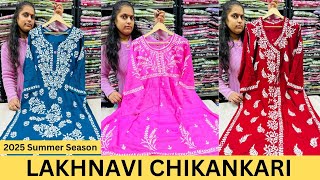 2025 Summer Season | Lakhnavi Designer Chikankari Kurti Collection