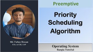 Preemptive priority scheduling algorithm | operating system | Bangla Tutorial