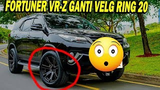 Modifikasi Toyota Fortuner VRZ Pakai Velg Lenso RTG Ring 20 Black Laser