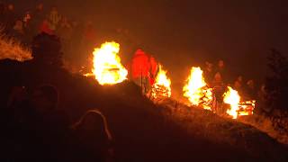 Pottenstein im Lichterglanz der Bergfeuer zum Beschluss der Ewigen Anbetung