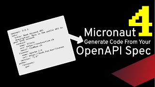 Micronaut 4 - Using An OpenAPI Specification To Generate Java Code