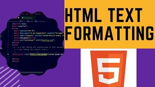 Html Text Formatting| HTML Tutorial #6
