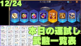 ★武勲一覧表🙂 本日の運試し😀 近い内に公開予定🙄★【HERO WARS】【ヒーローウォーズ】