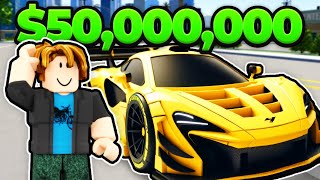 I Pretended To Be A NOOB With A $50,000,000 CAR In Roblox Driving Empire