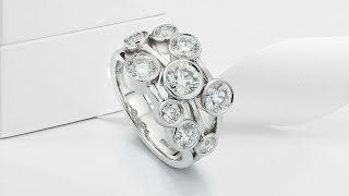 Diamond Bubble Rings - 1 Carat - 1.5 Carat - 2 Carat - 3 Carat