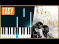 Lady Gaga, Bradley Cooper -  Shallow (A Star Is Born) 100% EASY PIANO TUTORIAL