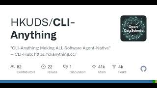 GitHub - HKUDS/CLI-Anything: “CLI-Anything: Making ALL Software Agent-Native” -- CLI-Hub: https:/...