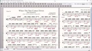 Drum Score - Incognito - When The Sun Comes Down (sample)