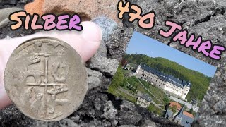 Seltene Silbermünze gefunden - 470 Jahre alt- Schatzsuche mit Papa Sonde!