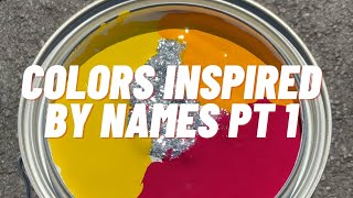 Mixing Paint Colors Inspired by Names Part 1: Sparkle #shorts