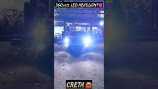 power of 300watt led headlights #headlights #300watt #foglamp #creta  #cretagaddi #popular #famous