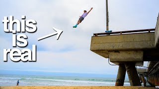 Insane Gymnasts Will Leap Off Anything *don't try these dares*