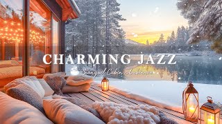 Luxury Balcony In Spring Ambience | Jazz Instrumental By The Lake To Relaxing, Working, Sleeping