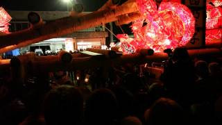 津沢夜高あんどん祭り2013浦町対西町(2日目2本目)Tuzawa Yotaka Andon Fastival