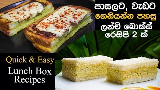 ✔පාසලට, වැඩට ගෙනියන්න ලන්ච් බොක්ස් රෙසිපි 2 ක් 🤩 2 Easy Lunch Box Recipes 👌