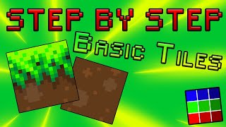 Drawing Basic TILES in PiskelApp (Step by Step Tutorial) #1.