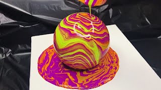 【フルイドアート】Fluid Painting 3D Technique!! Acrylic Pouring/ポーリングアート/アクリルポーリング