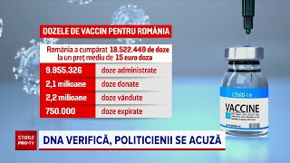 Scandalul DNA-vaccinuri. România a cumpărat degeaba aproape 1 milion de doze anti Covid