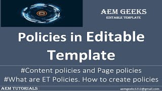 Editable Template #4 | Policies in Editable Template