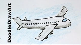 How To Draw a Cartoon Airplane - Easy Drawing Lesson for Kids!