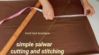 How to cut simple salwar with important tips/देखिए सादा सलवार की कटिंग कैसे करते हैं