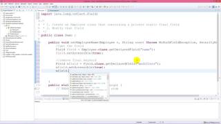 Modify a private static final field in Java
