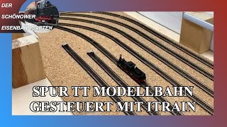 Modelleisenbahn Kundenauftrag Modellbahn Tillig Spur TT untere Ebene gesteuert durch iTrain