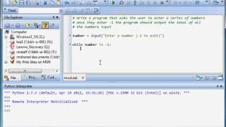 Tutorial 14 - WHILE loop problem (adding numbers)