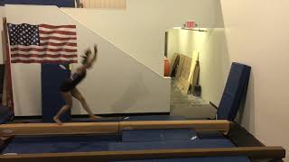 Victoria DeMeo- training front layout on beam