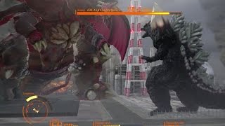 スペースゴジラ(56.18～57.25m)VSデストロイア(100m)　PS4「ゴジラ-GODZILLA-VS」