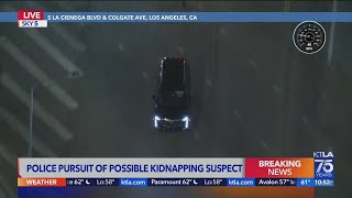 Police pursue driver at high speeds in Hollywood