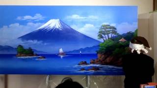 銭湯ペンキ絵・銭湯絵師丸山清人ライブペインティング その３