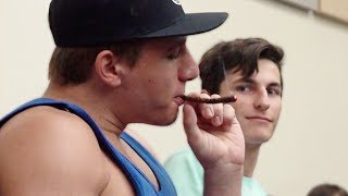HITTING BACKWOODS IN LECTURES PRANK!