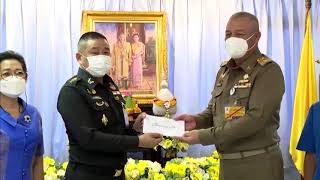 องคมนตรี ประธานในพิธีรับมอบเงินโดยเสด็จพระราชกุศล สมทบทุนมูลนิธิราชประชานุเคราะห์ ในพระบรมราชูปถัมภ์