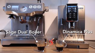 Sage Dual Boiler vs Delonghi Dinamica Plus