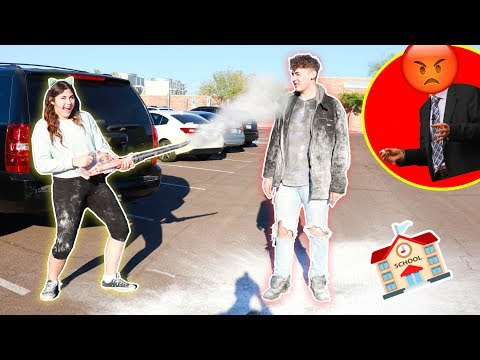 I THREW CORN STARCH ON MY BROTHER WHILE IN SCHOOL! | REVENGE PRANK!! I THREW CORN STARCH ON MY BROTHER WHILE IN SCHOOL! | REVENGE PRANK!!