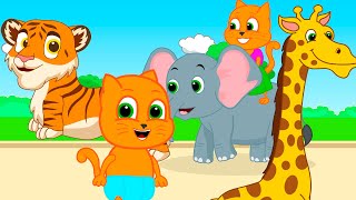 Cats Family in English - My favorite zoo Cartoon for Kids