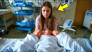 A teenage girl gave birth to triplets, but the nurse noticed something horrifying!