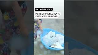 Mobile home residents were forced to evacuate on Wednesday in Hallandale Beach.