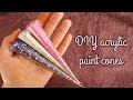 How to make acrylic paint cones| DIY acrylic paint cones for candle art & Canvas decor |Henna decor