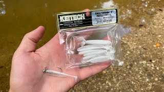 Creek Fishing with TINY Keitech Swimbaits!