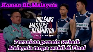 Komentar BL Malaysia Melihat Malaysia Tanpa Wakil di Final Orleans Masters usai Ganda Putranya Kalah