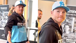CANELO IN ENGLISH "I'M ALWAYS HAPPY!" SHOWS DOPE TRACK SUIT & LOVE TO LITTLE GIANT BOXING