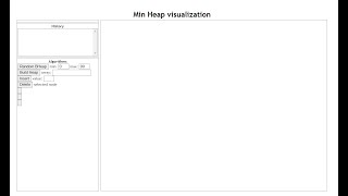 Visualization of Minimum Heap Tree