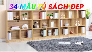 34 Mẫu tủ sách gỗ công nghiệp đẹp tại Tp HCM dùng cho gia đình và công ty.