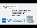 Oracle Database 19c Installation on Windows 11 and connect from SQL Developer 21